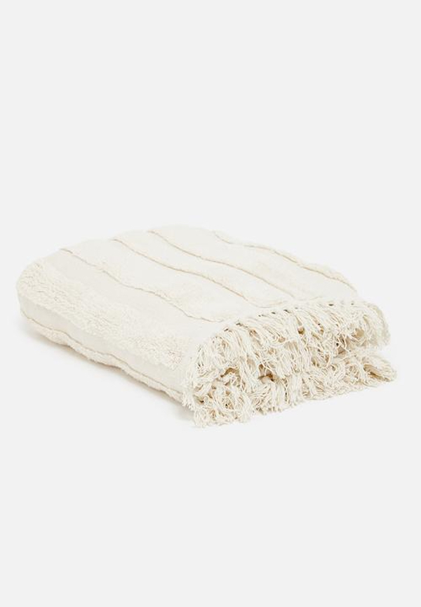 Cotton Throw India - Ivory - <p style='text-align: center;'>R 100</p>